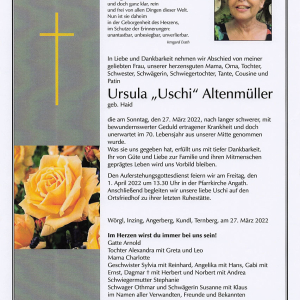 Altenmüller Ursula Geb. Haid